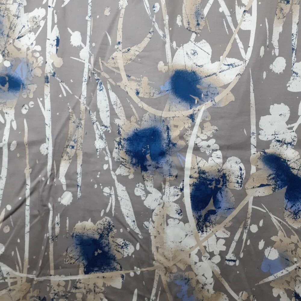 Alfani Abstract Skirt Paint Splatter Size 10 Multicolor Brown Blue Pencil Mini - Picture 6 of 10